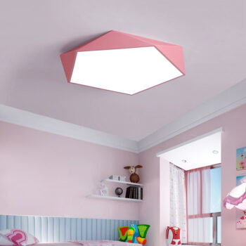 Đèn ốp trần hình lục giác vát cạnh đa màu sắc CC4920 - bìa
