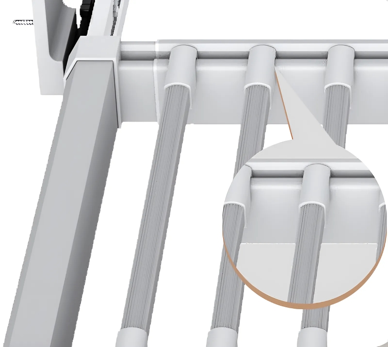Giá treo quần âu tích hợp ray giảm chấn KL801W 10