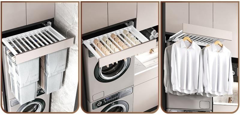 Giá treo quần âu tích hợp ray giảm chấn KL801W 7