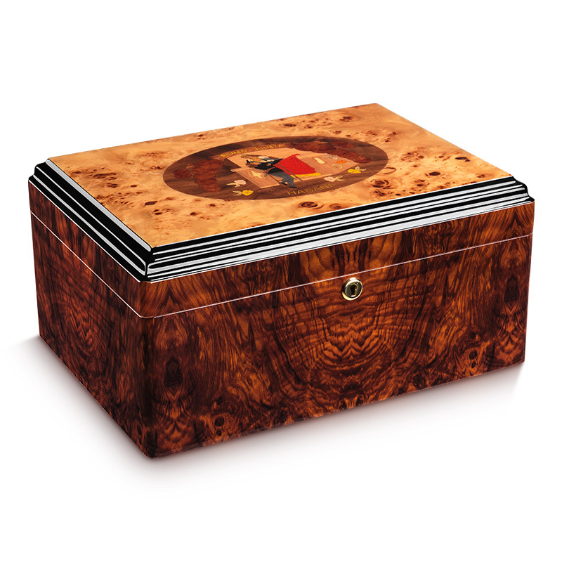 Hộp chứa 50 điếu cigar vân gỗ sang trọng CGL700 4
