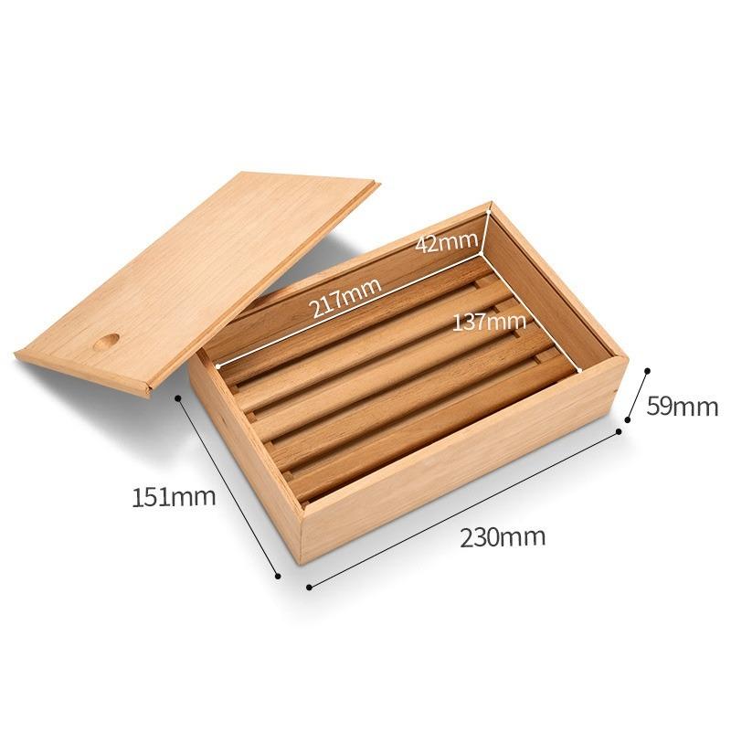 Hộp giữ ẩm cigar gỗ tuyết tùng màu tự nhiên CGL748 5