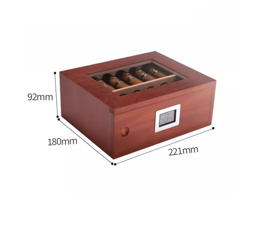 Hộp gỗ bảo quản cigar màu nâu sang trọng CGL0317 5