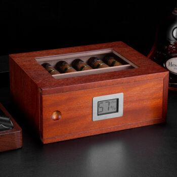 Hộp gỗ bảo quản cigar màu nâu sang trọng CGL0317