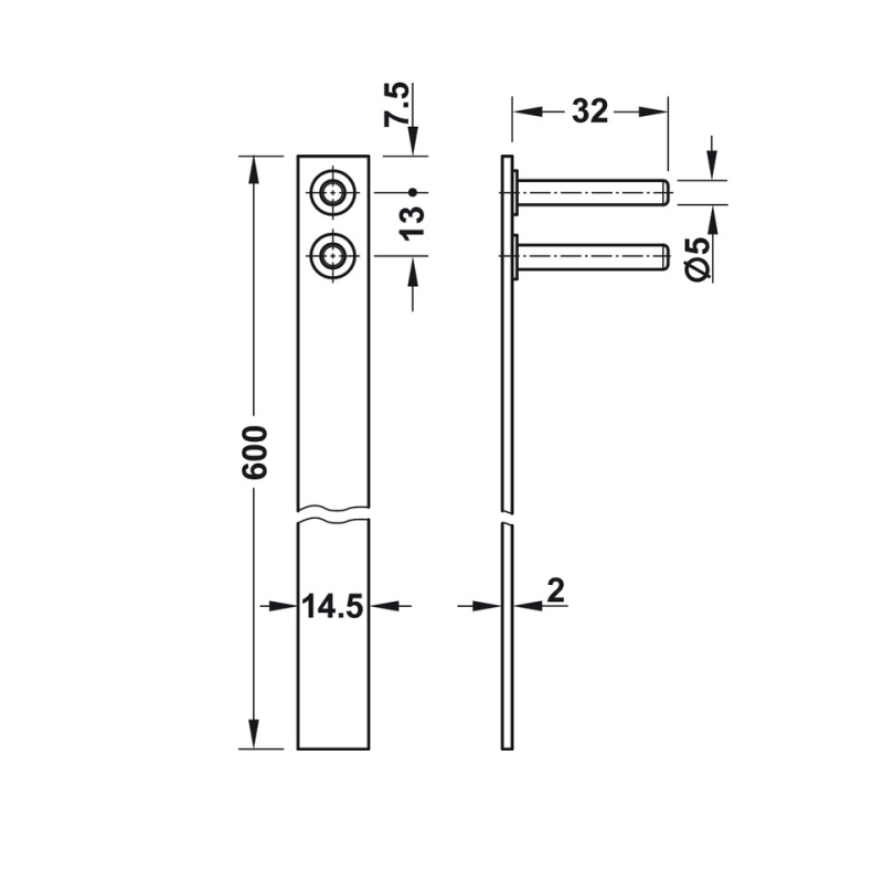 Khóa trung tâm cho tủ gỗ Econo Hafele 234.99.240 8