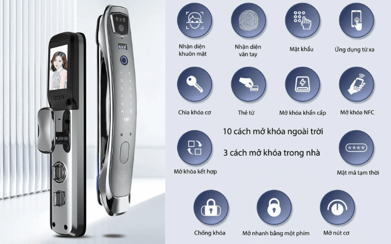 4 điều cần biết về khóa cửa thông minh có camera nhận diện khuôn mặt 6 khóa cửa thông minh có camera