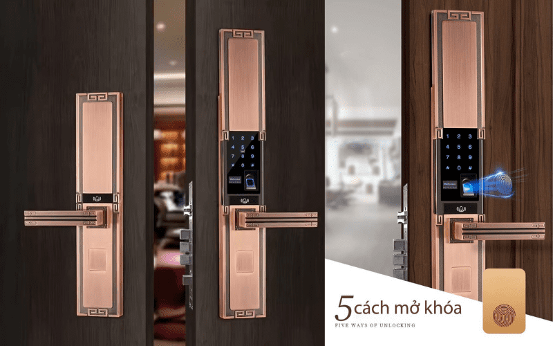 4 ưu điểm đáng giá của khóa cửa vân tay 3 khóa vân tay cửa gỗ