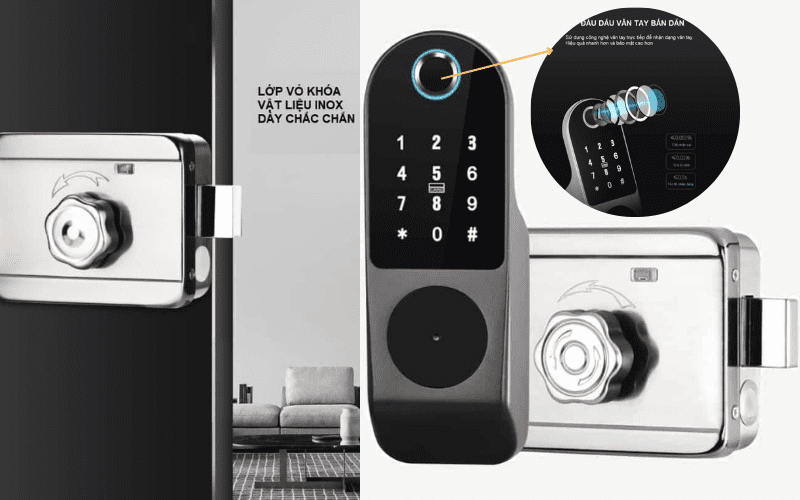 4 ưu điểm đáng giá của khóa cửa vân tay 6 khóa vân tay cửa sắt