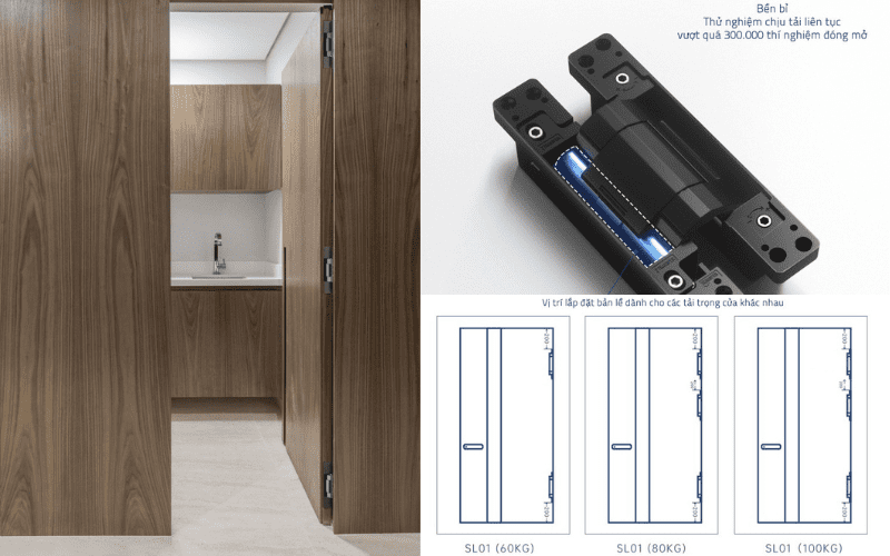 Bản lề âm cửa gỗ có gì đặc biệt? 2 bản lề âm cho cửa gỗ