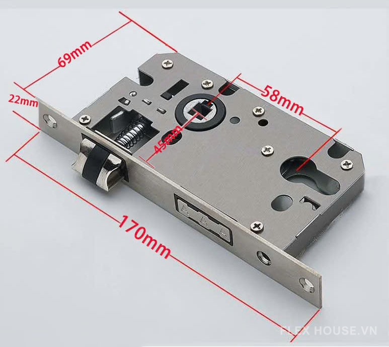Khóa cửa phân thể tay gạt hợp kim nhôm hiện đại YM1234 14