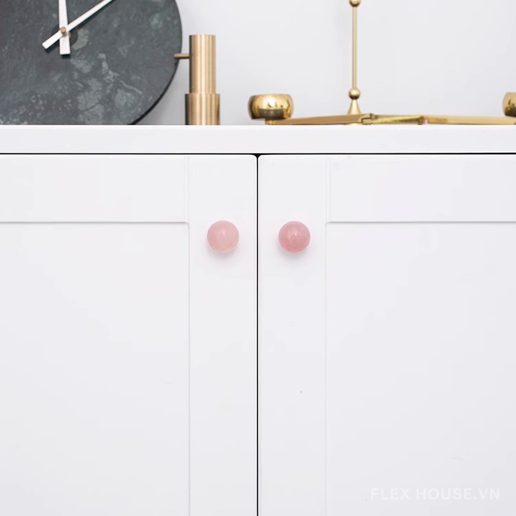 Núm tay nắm tủ hình cầu pha lê decor LSJQ501 8