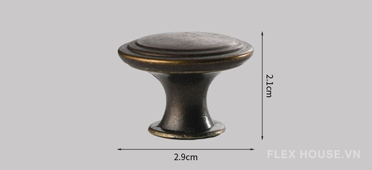 Núm tay nắm tủ tròn hợp kim kẽm cổ điển JM764 10