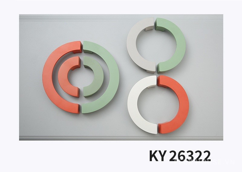 Tay nắm tủ bán nguyệt hợp kim màu sắc hiện đại KY26322 9