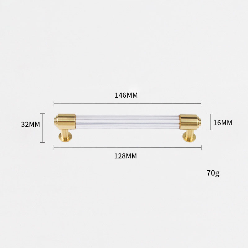 Tay nắm tủ pha lê đế đồng cao cấp JJ055 6
