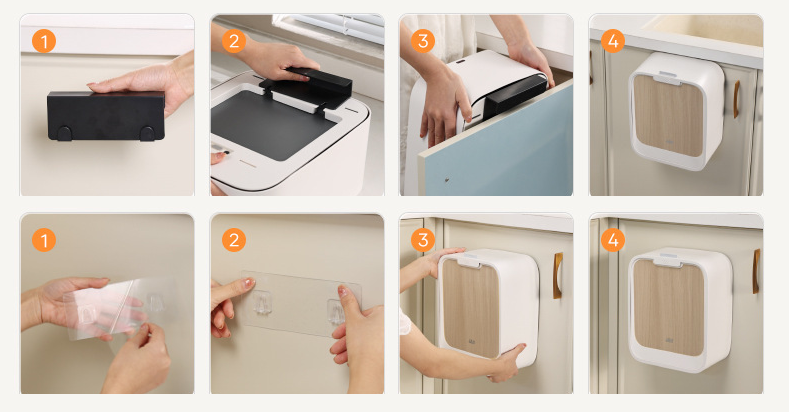 Thùng rác cảm ứng treo cánh tủ hiện đại 7 lít DT625 12
