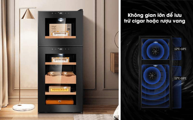 Tủ cigar có bảo quản được rượu vang hay không? 19 tủ đựng cigar