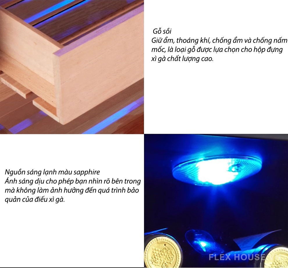 Tủ điện giữ ẩm xì gà Vinocave SC12AH 10