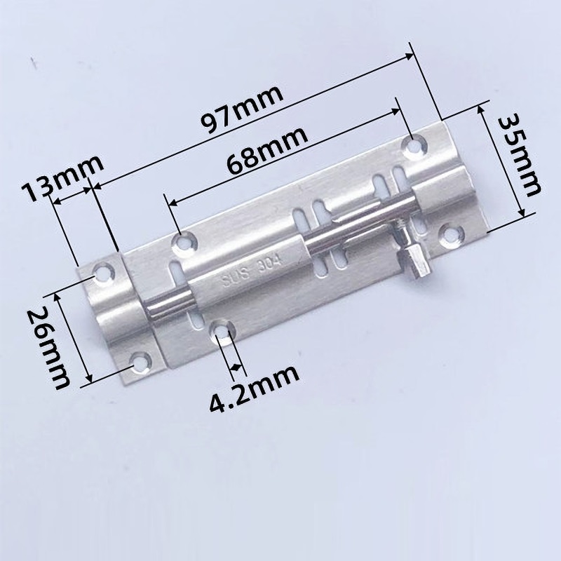 Chốt gài cửa bằng inox 304 bền bỉ JR1768 6