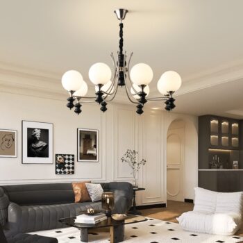 Đèn chùm thả trần decor kiểu Pháp sang trọng ZDL5007 - bìa