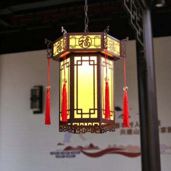 Đèn thả hành lang chống nước phong cách Á Đông DD034 - bìa