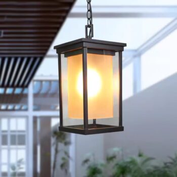 Đèn thả hành lang hình hộp thủy tinh SP3704 - bìa