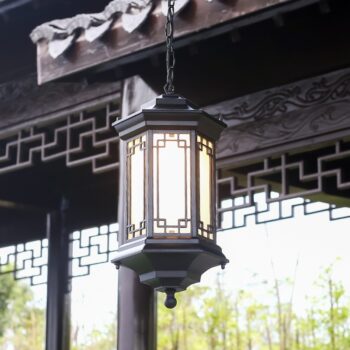 Đèn thả mái hiên trang trí biệt thự Á Đông DD018 - bìa
