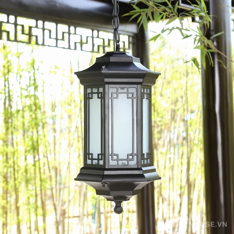 Đèn thả mái hiên trang trí biệt thự Á Đông DD018 7