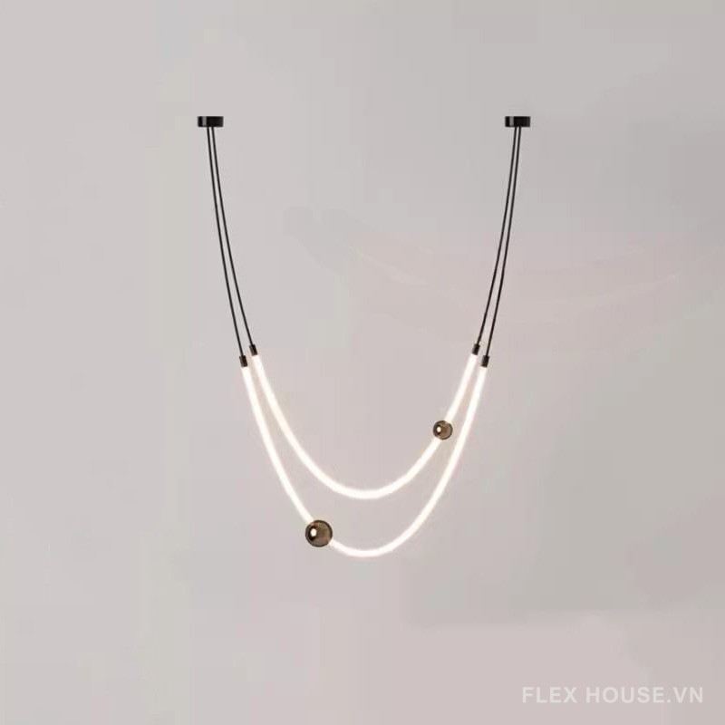 Đèn trần kiểu dáng uốn cong nghệ thuật WTL9473 6