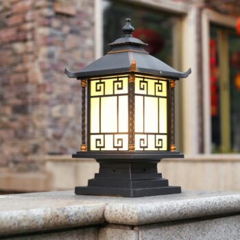 Đèn trụ cổng trang trí biệt thự kiểu Á Đông ZTD042