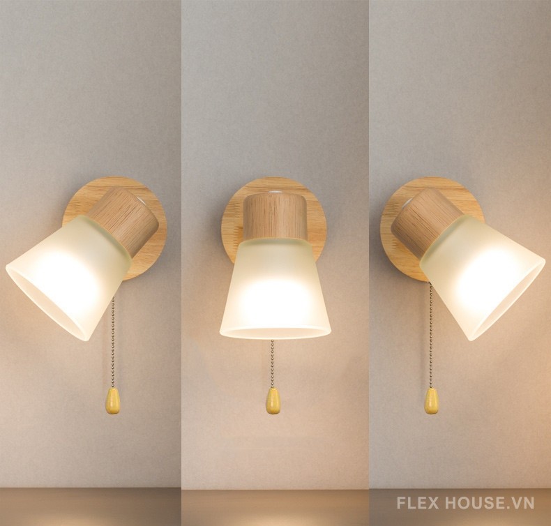 Đèn tường công tắc kéo Minimalist mộc mạc XL3234 13