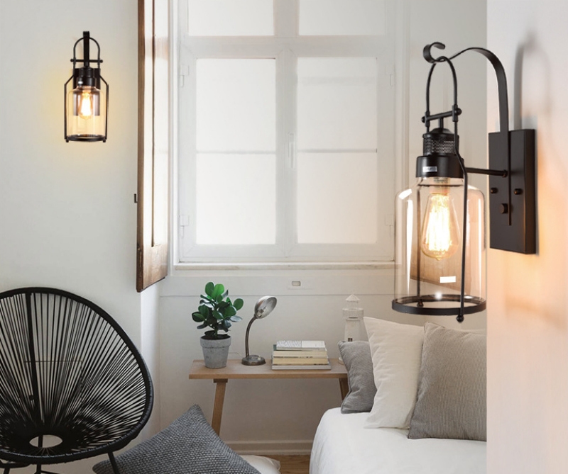 Đèn tường khung sắt phong cách Retro kiểu Mỹ XL3399 5