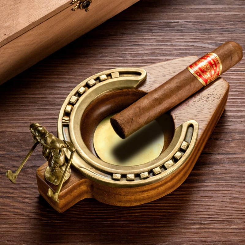 Gạt tàn cigar 1 điếu kiểu móng ngựa cao cấp CGL1126 7