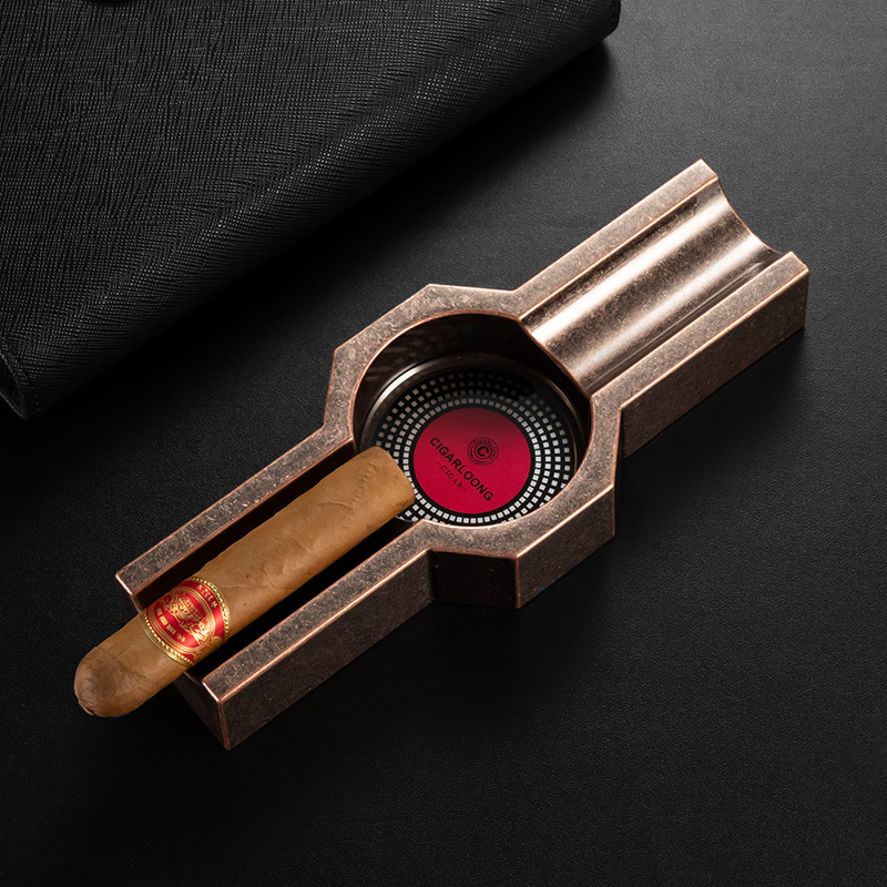 Gạt tàn cigar 2 đầu hợp kim kẽm cá tính CGL1486 7