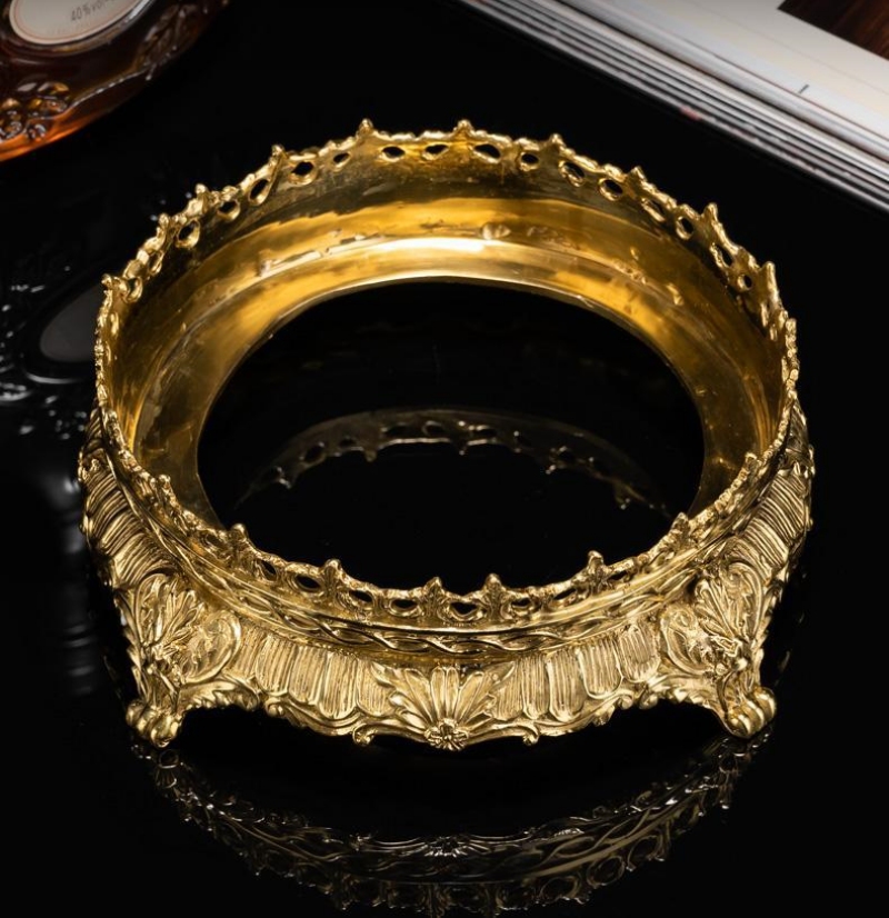 Gạt tàn cigar pha lê decor đế đồng cổ điển CGL6072 5