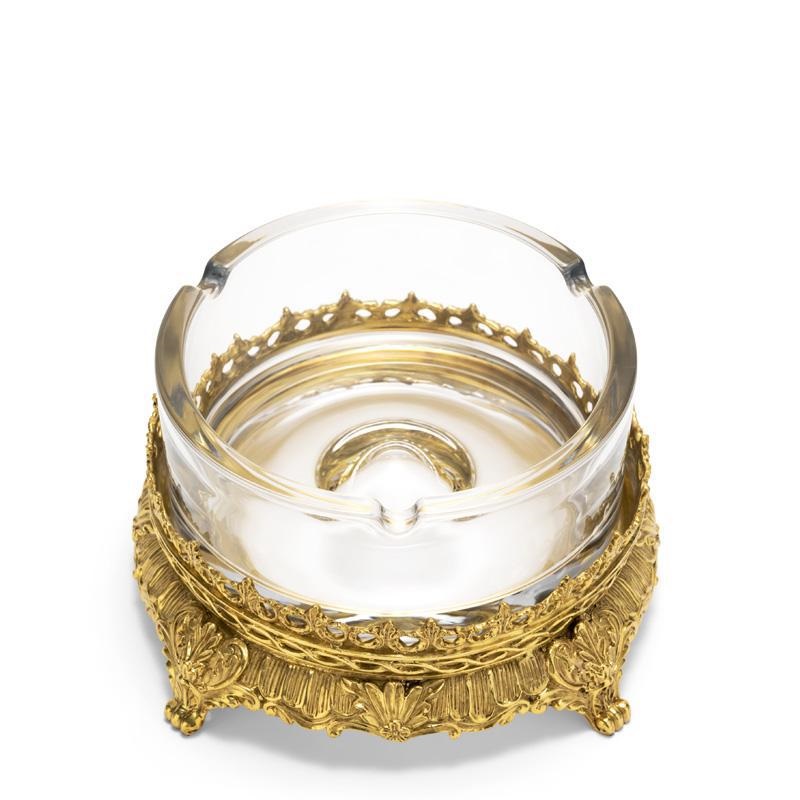 Gạt tàn cigar pha lê decor đế đồng cổ điển CGL6072 6