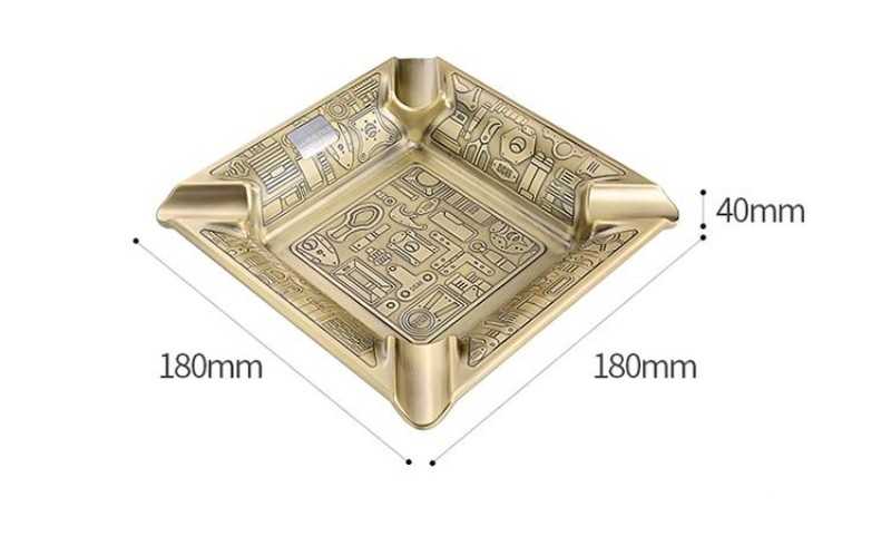 Gạt tàn cigar trang trí họa tiết nghệ thuật CGL1212 8