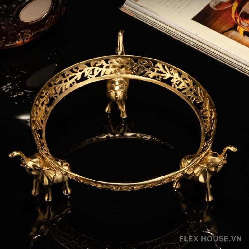 Gạt tàn cigar tròn pha lê đế đồng sang trọng CGL8409 11