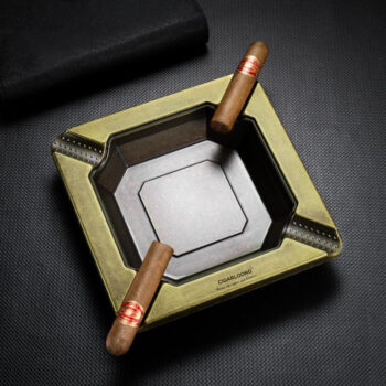 Gạt tàn cigar vuông phong cách Retro bằng đồng CGL7136