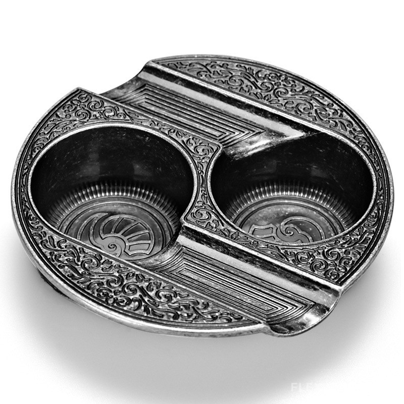 Gạt tàn hợp kim 2 điếu cigar decor sang trọng CGL045 7