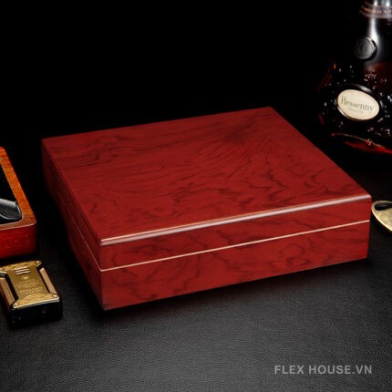 Hộp giữ ẩm cigar dung tích 35 điếu bằng gỗ CGL3687