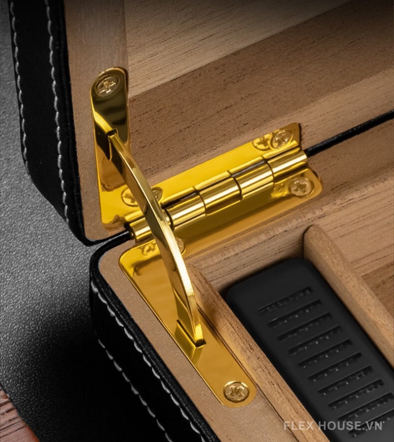 Hộp đựng cigar gỗ phối da sang trọng CGL7696 8
