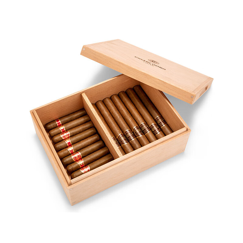 Hộp giữ ẩm cigar màu gỗ tự nhiên hiện đại CGL6457 6