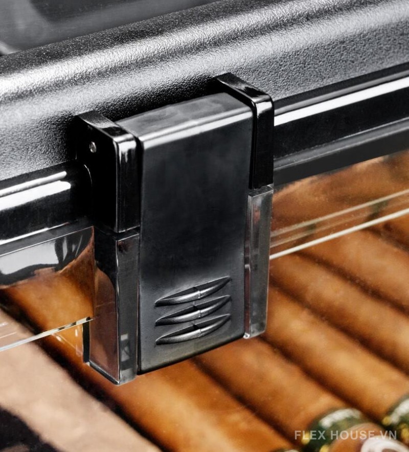 Hộp giữ ẩm cigar trong suốt lót gỗ tuyết tùng CGL2375 5