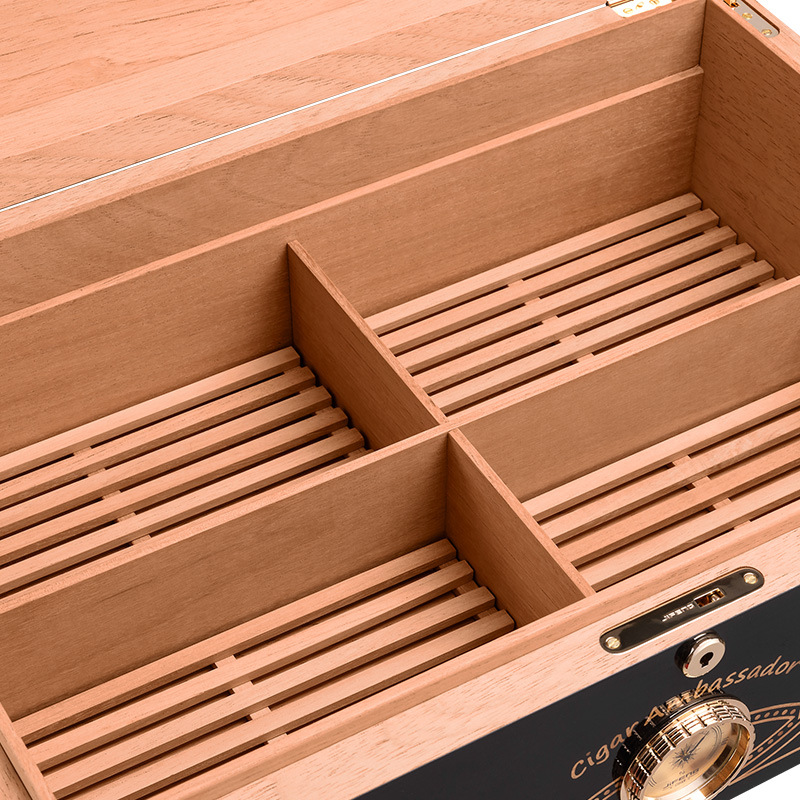 Hộp ủ cigar gỗ tuyết tùng nhiều ngăn thanh lịch JF7360 10