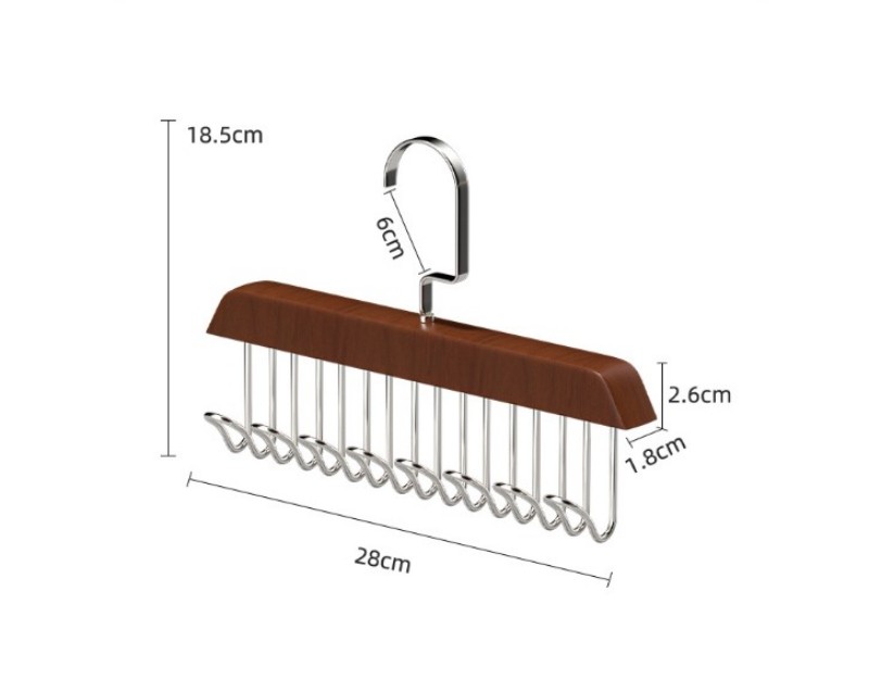 Móc treo quần áo 8 nhánh đa năng bằng gỗ YYD053 9