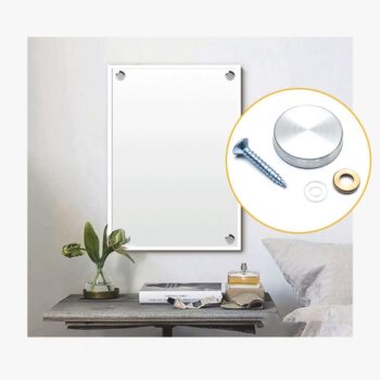 Nắp chụp đầu vít decor thép không gỉ màu bạc YM5042