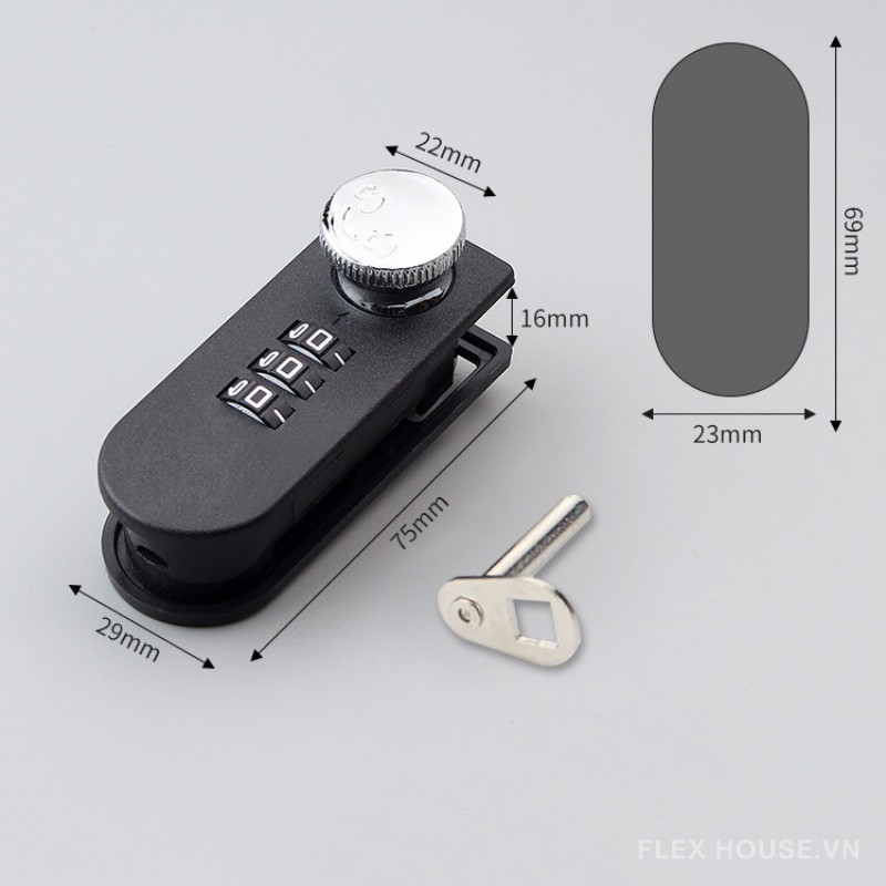 Khóa ngăn kéo tủ gỗ có mật mã LF1260 17