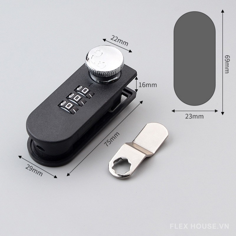 Khóa ngăn kéo tủ gỗ có mật mã LF1260 14