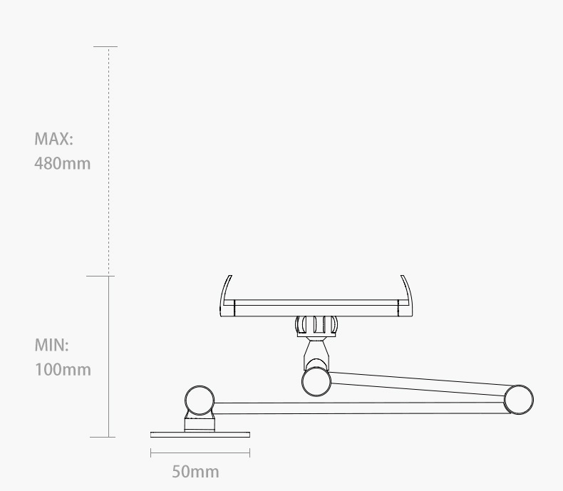 Giá đỡ tablet dán tường cao cấp WS2713 8