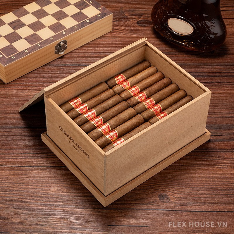 Hộp giữ ẩm cigar gỗ tuyết tùng tối giản hiện đại CGL8038 3