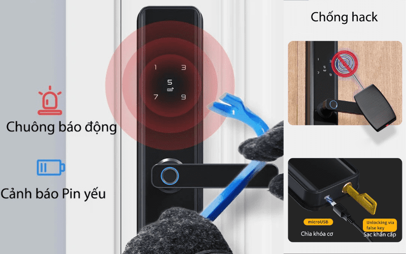 Hướng dẫn thay pin khóa cửa điện tử đúng cách 2 thay pin khóa cửa điện tử
